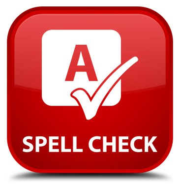 Yazım denetimi kırmızı kare düğmesini