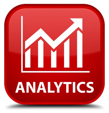 Analytics (istatistik simgesi) kırmızı kare düğme