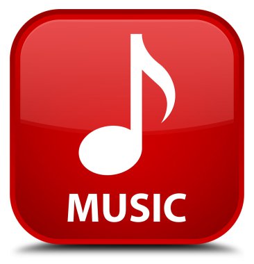 Müzik kırmızı kare düğme