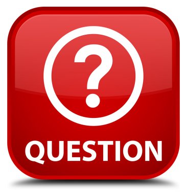 Soru kırmızı kare düğme