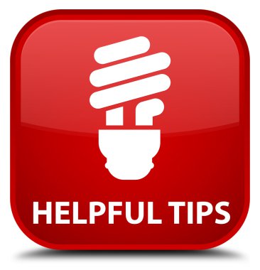 Yararlı ipuçları (ampul simgesi) kırmızı kare düğme