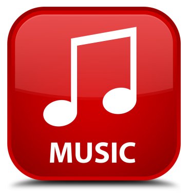 Müzik (tune simgesi) kırmızı kare düğme