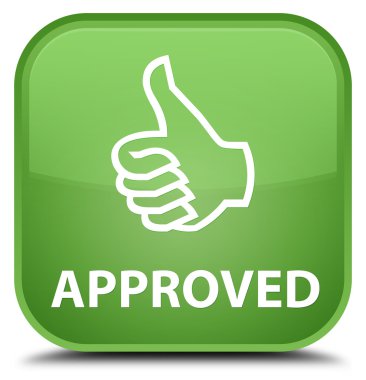 (Simge Yaşasın) yumuşak yeşil kare düğme onaylı