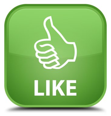 Gibi yumuşak yeşil kare düğme