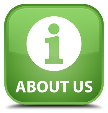 Hakkımızda yumuşak yeşil kare düğme