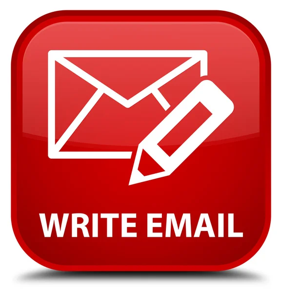 E-posta kırmızı kare düğmesini yazmak — Stok fotoğraf