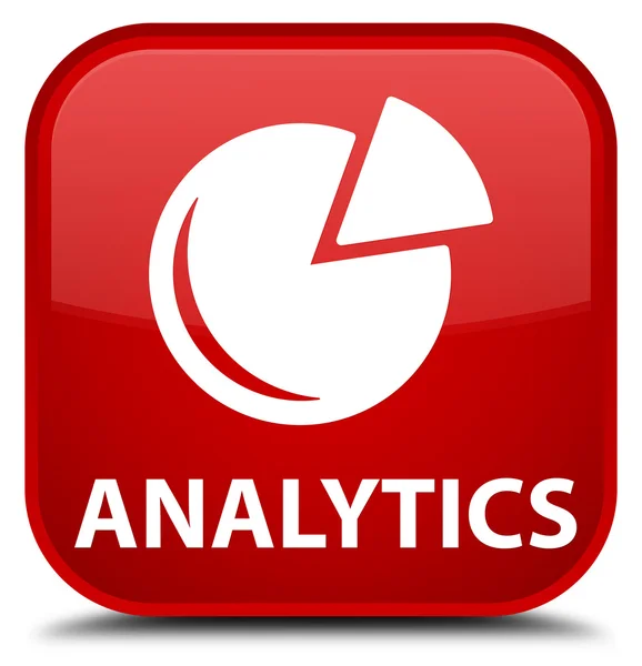 Analytik (Diagramm-Symbol) roter quadratischer Knopf — Stockfoto