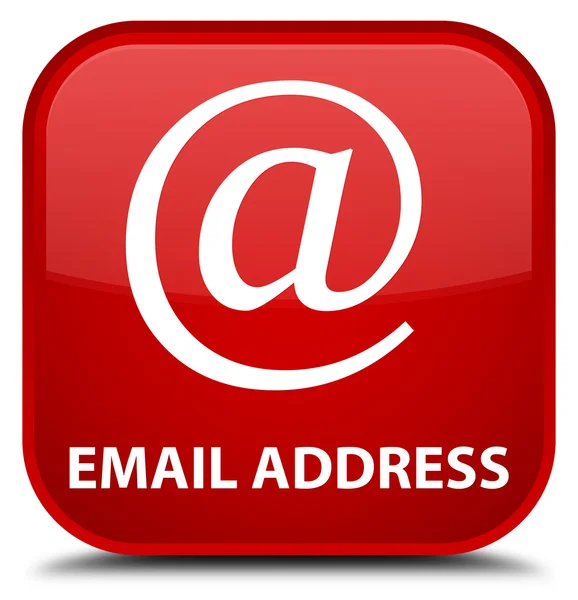 E-mail adres plac czerwony przycisk — Zdjęcie stockowe