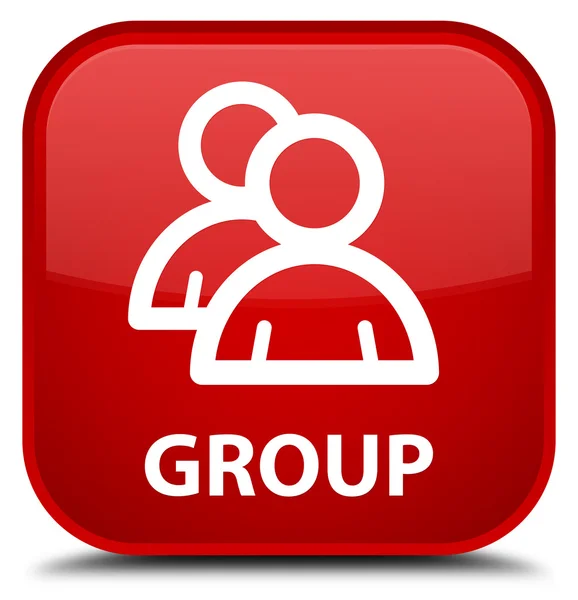 Grupo botão quadrado vermelho — Fotografia de Stock