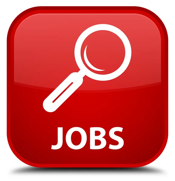 Jobs red square button — Stock Photo, Image