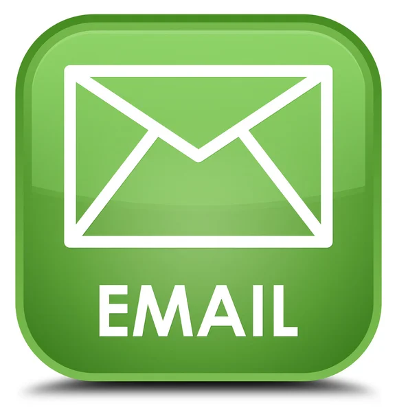 Botón cuadrado verde suave del email —  Fotos de Stock