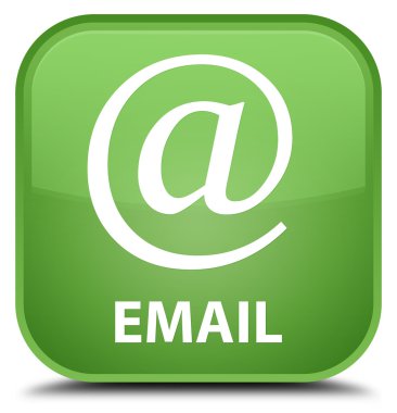 E-posta (adresi simgesi) yumuşak yeşil kare düğme
