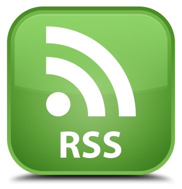 RSS yumuşak yeşil kare düğme