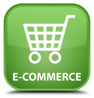 E-ticaret yumuşak yeşil kare düğme