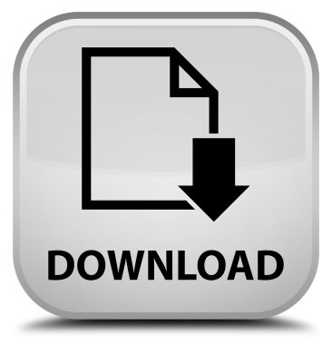 Download (Belge simgesi) beyaz kare düğme