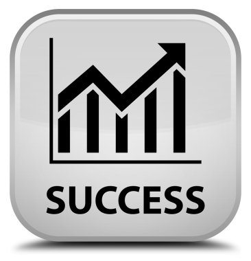 Başarı (istatistik simgesi) beyaz kare düğme