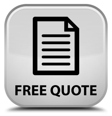 Ücretsiz fiyat teklifi (sayfa simgesi) beyaz kare düğme