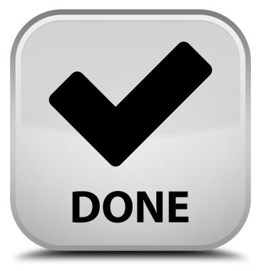 (Simge doğrulama) beyaz kare düğme