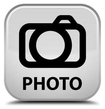 Fotoğraf (kamera simgesi) beyaz kare düğme