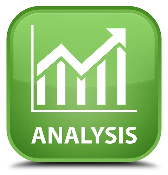 Analisi (icona statistica) soft green square button — Foto Stock