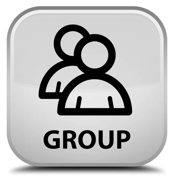Grupa biały przycisk kwadratowy — Zdjęcie stockowe