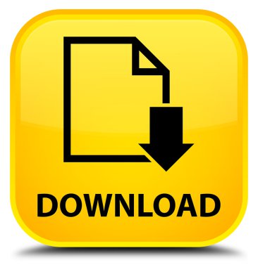 Download (Belge simgesi) sarı kare düğme