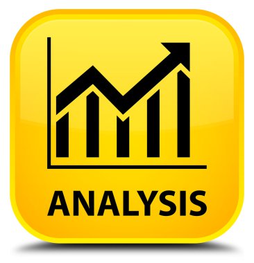Analiz (istatistik simgesi) sarı kare düğme