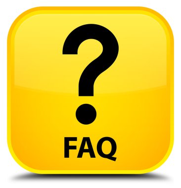 SSS (soru simgesi) sarı kare düğme