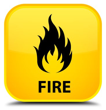 Yangın sarı kare düğme