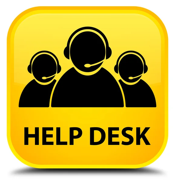 Help desk (customer care team icon) yellow square button
