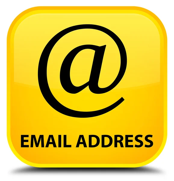 Email address yellow square button — Stock Photo, Image