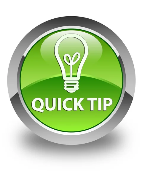 çabuk uç (ampul simgesi) parlak yeşil yuvarlak düğmesi