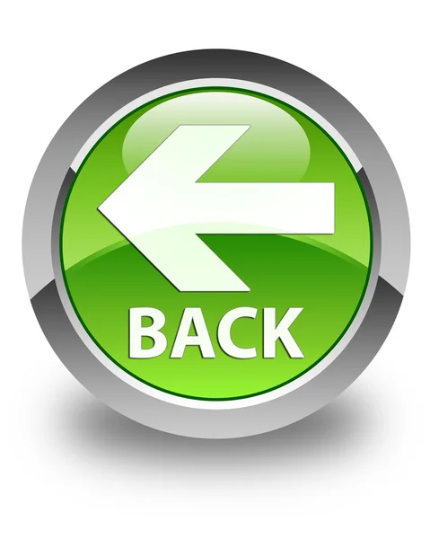 Back glossy green round button — Stock Photo, Image