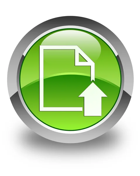 Uložit dokument ikonu lesklé zelené kulaté tlačítko — Stock fotografie