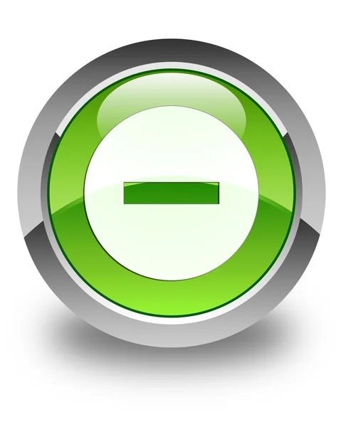 Cancel icon glossy green round button — Stock Photo, Image