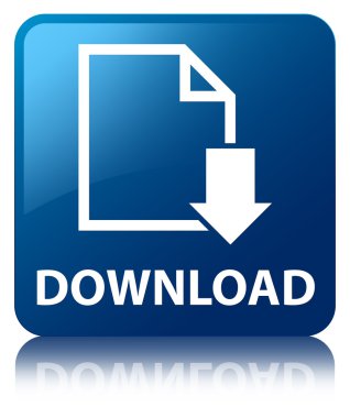 Parlak mavi yansıyan kare düğme download
