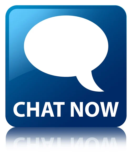 Sohbet şimdi (konuşma balonu simgesinin) parlak mavi kare düğme yansıyan