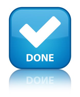 Parlak mavi yansıyan kare düğme yapılır