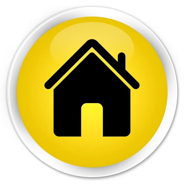 Hem-symbolen gula knappen — Stockfoto