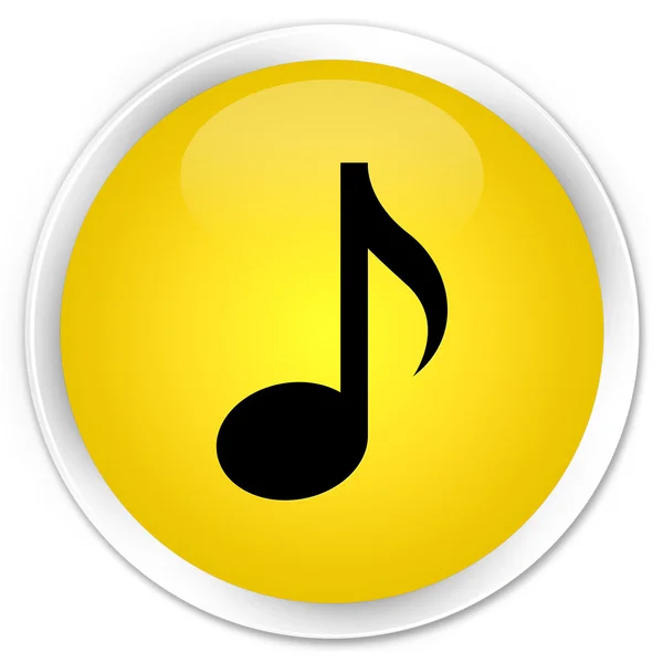Жовта кнопка піктограми музики — стокове фото
