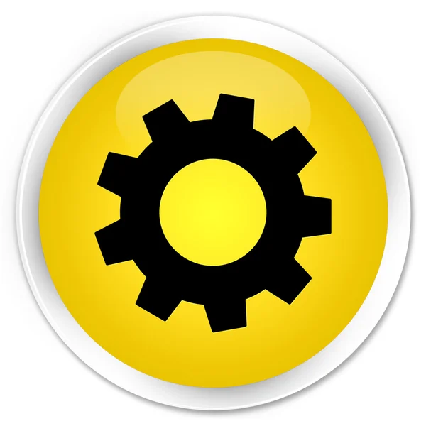 Beállítások ikon sárga gomb — Stock Fotó