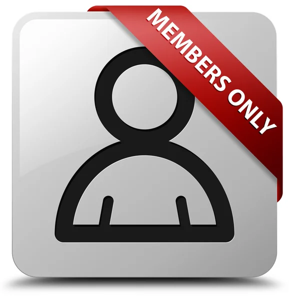 Üyeler sadece parlak beyaz kare düğme