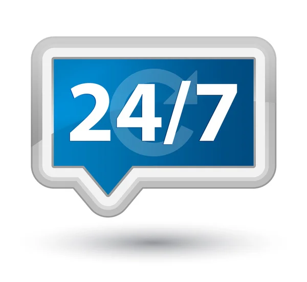 24by7 blue banner button — Stock Photo, Image