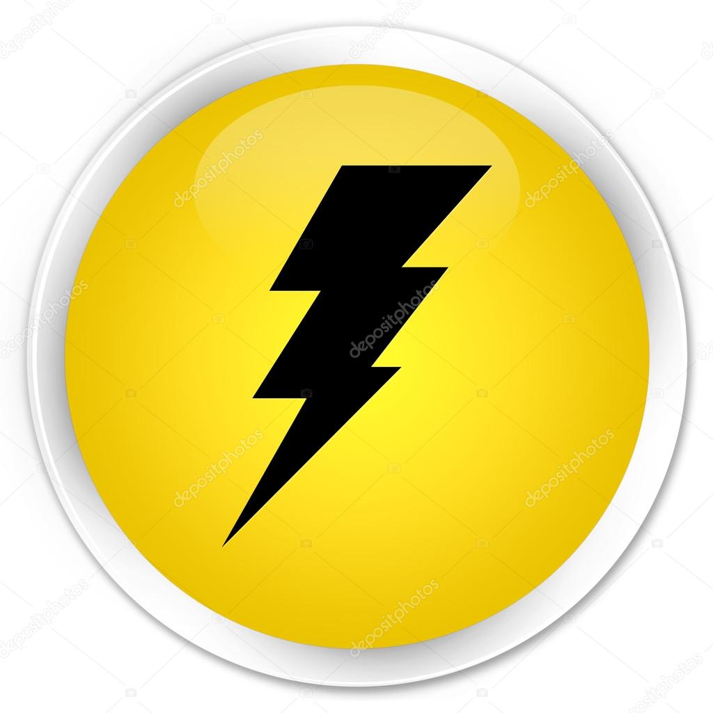 Electricity icon yellow button