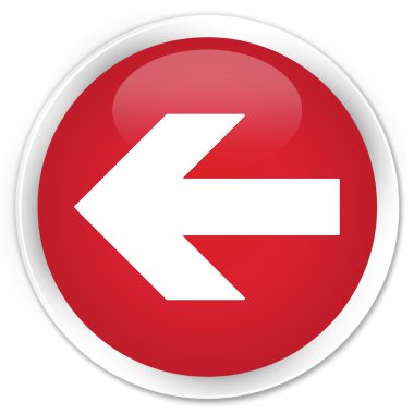 Geri ok simgesi kırmızı düğmesi