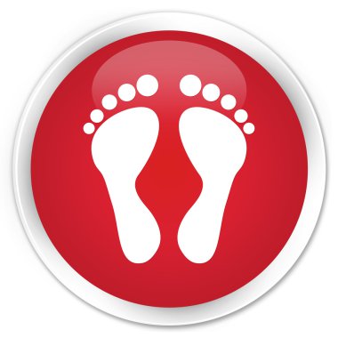 Ayak izi kırmızı kutsal kişilerin resmi düğme