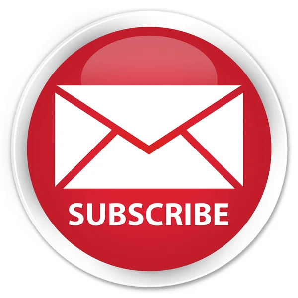 Suscribirse (icono de correo electrónico) botón rojo —  Fotos de Stock