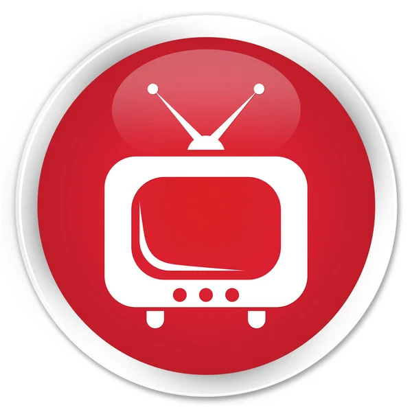 TV-ikonen röd knapp — Stockfoto