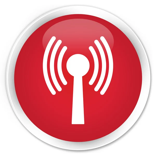 Wlan icono de red botón rojo — Foto de Stock