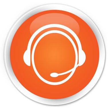 Müşteri hizmeti simge turuncu düğmesini